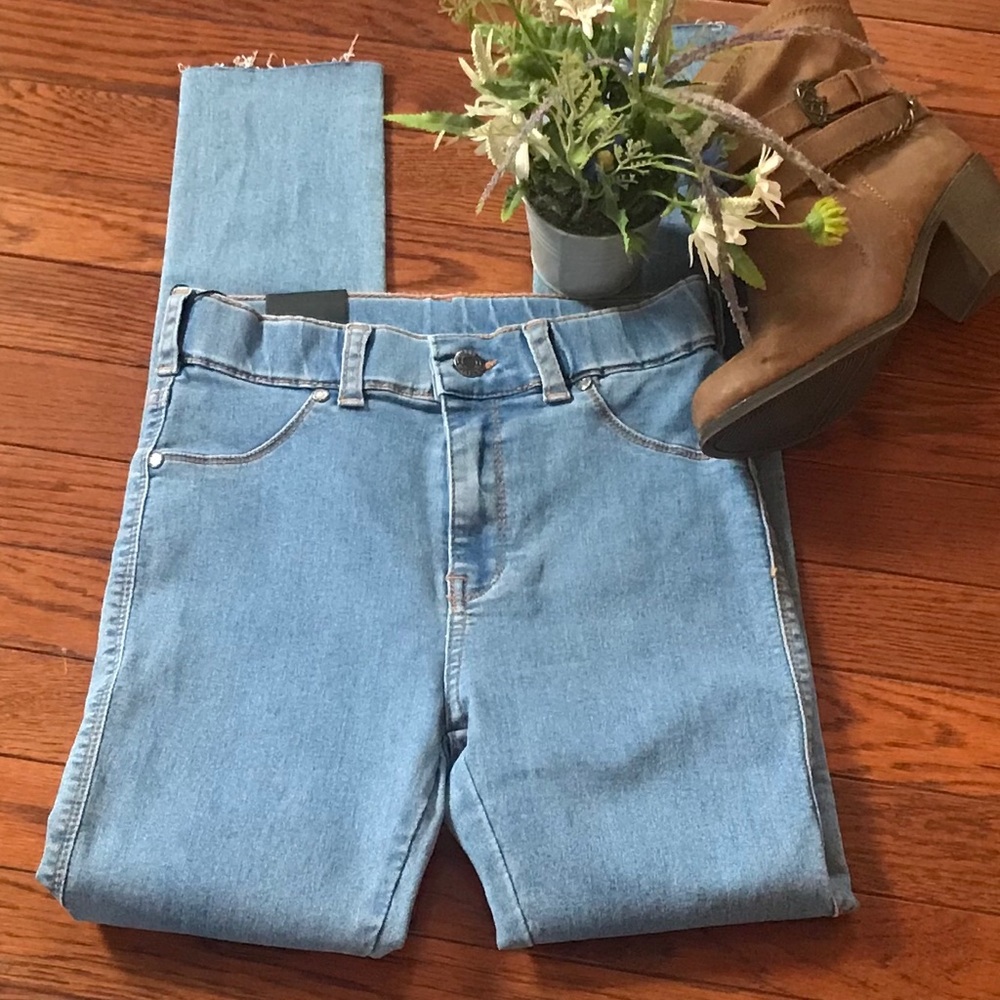 Dr denim skin tight mid rise blue jeans